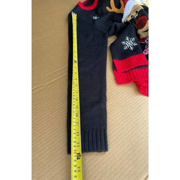 Ugly Christmas Sweater womens sz small Reindeer snowflakes pullover long sleeve - Picture 7 of 8